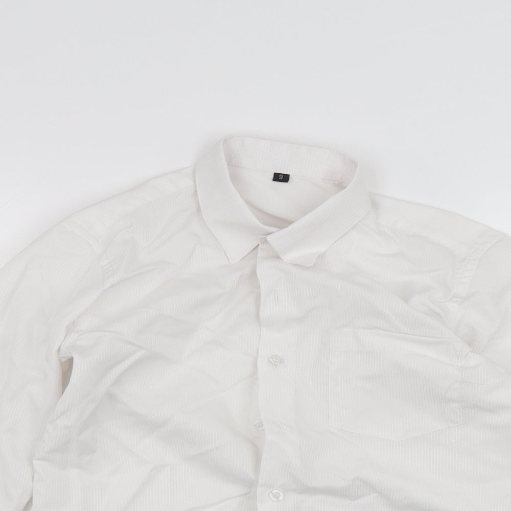 Preworn Boys White   Basic Button-Up Size 9 Years
