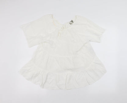 Womens UK Size 8 ASOS White Basic T-Shirt