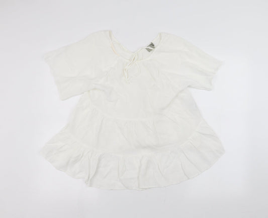 Womens UK Size 8 ASOS White Basic T-Shirt