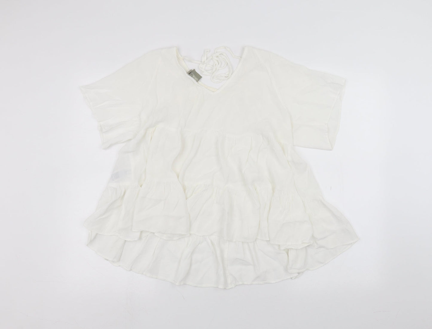 Womens UK Size 8 ASOS White Basic T-Shirt