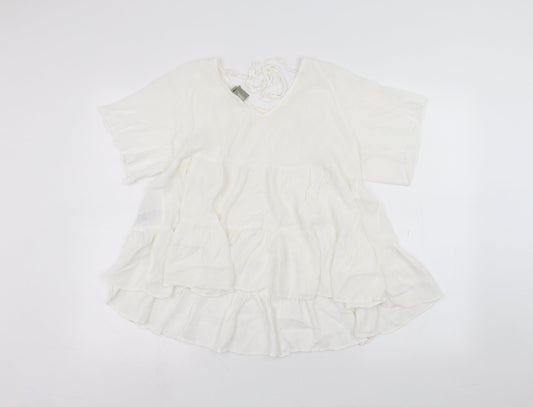 Womens UK Size 8 ASOS White Basic T-Shirt