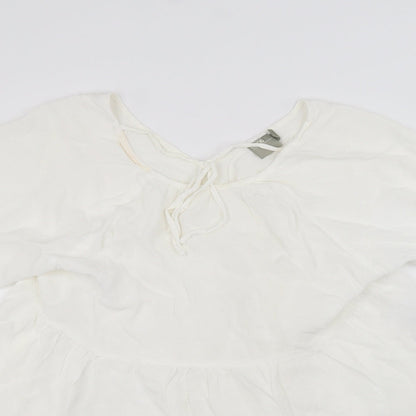 Womens UK Size 8 ASOS White Basic T-Shirt