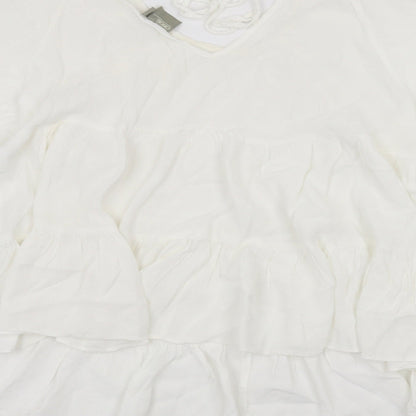 Womens UK Size 8 ASOS White Basic T-Shirt