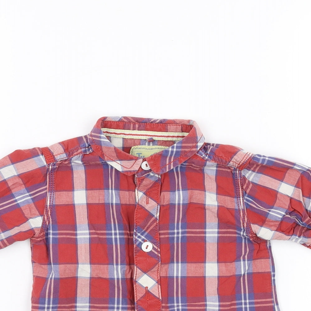 TU Baby Red   Basic Button-Up Size 9-12 Months