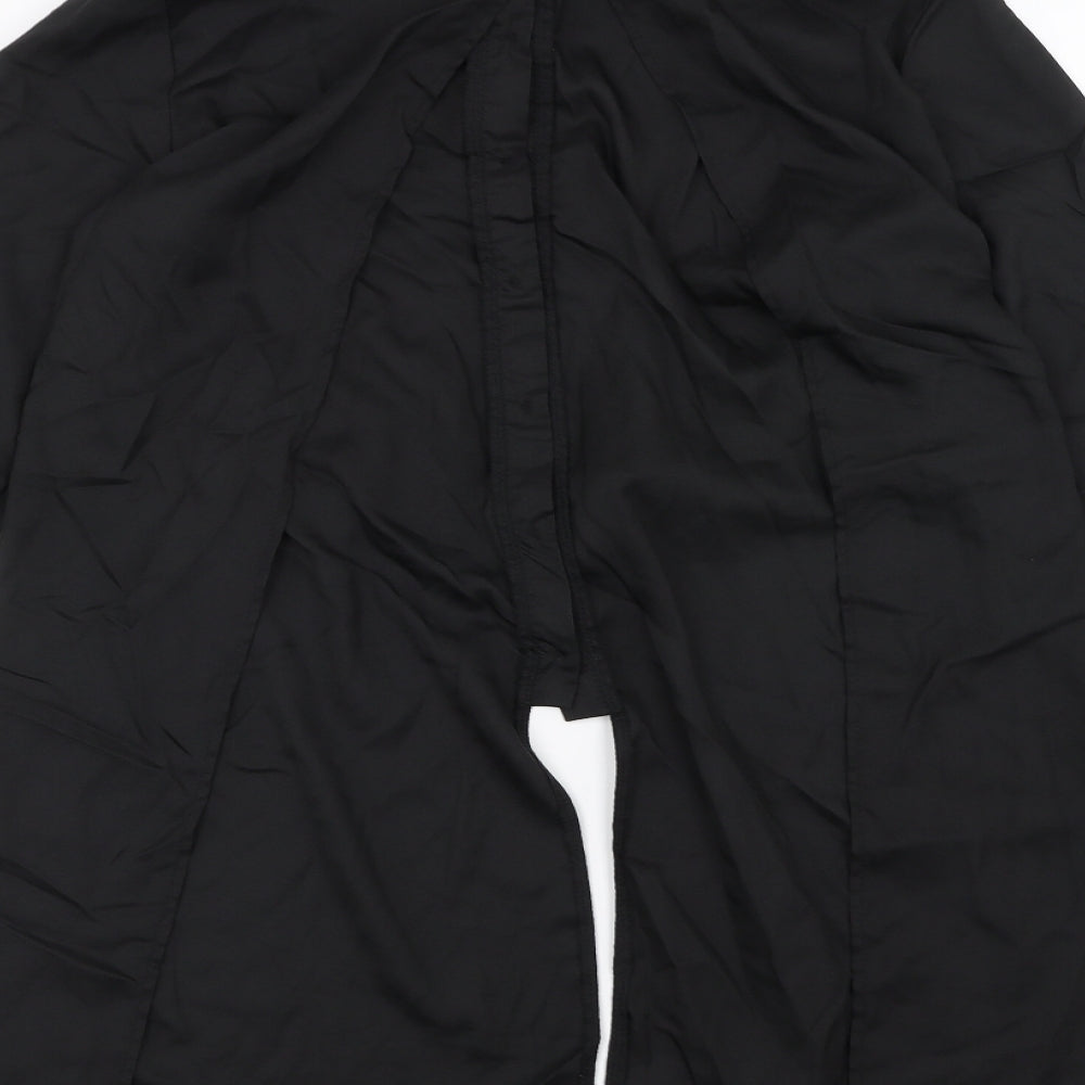 Boohoo Womens Black   Basic Button-Up Size 8