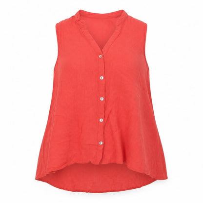 Womens UK Size L Wallis Red Basic Button-Up