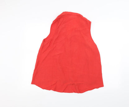 Womens UK Size L Wallis Red Basic Button-Up