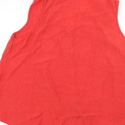 Womens UK Size L Wallis Red Basic Button-Up