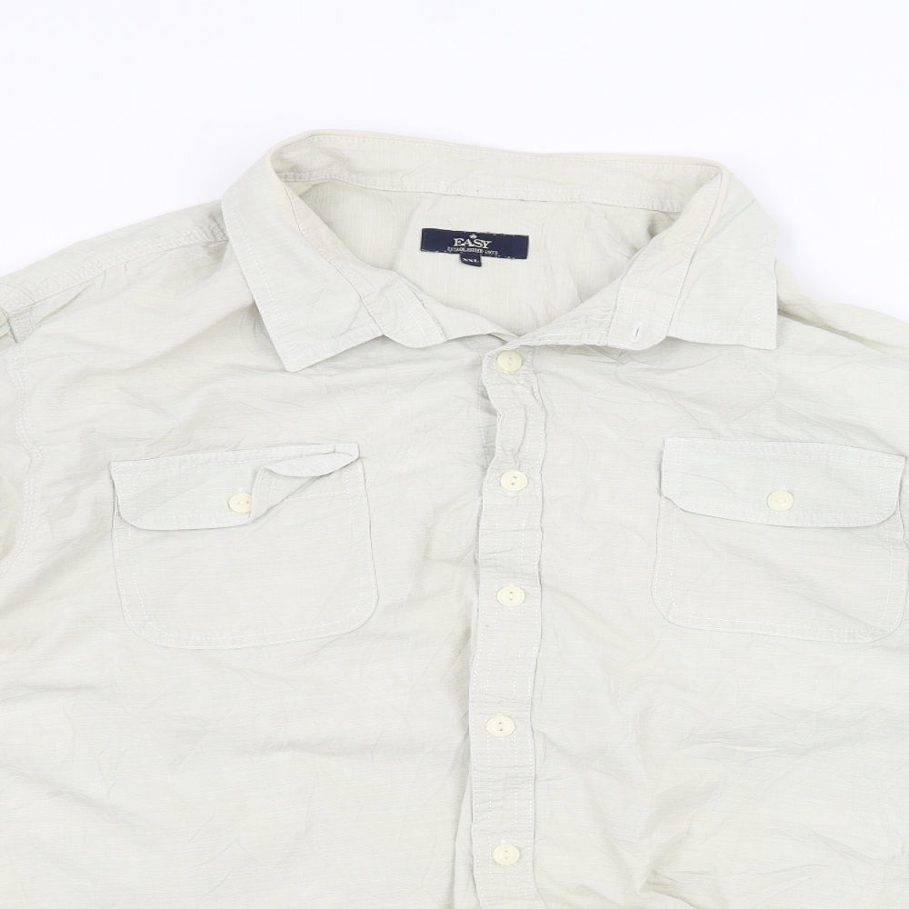 Mens UK Collar Size 2XL Easy Smart Green  Dress Shirt