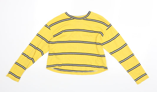 Womens UK Size 6 Topshop Yellow  T-Shirt