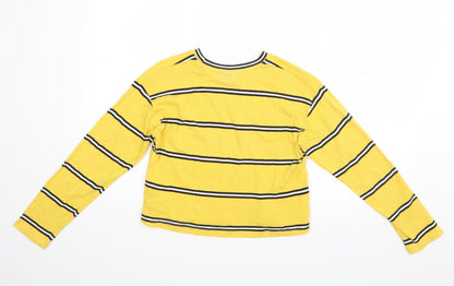 Womens UK Size 6 Topshop Yellow  T-Shirt