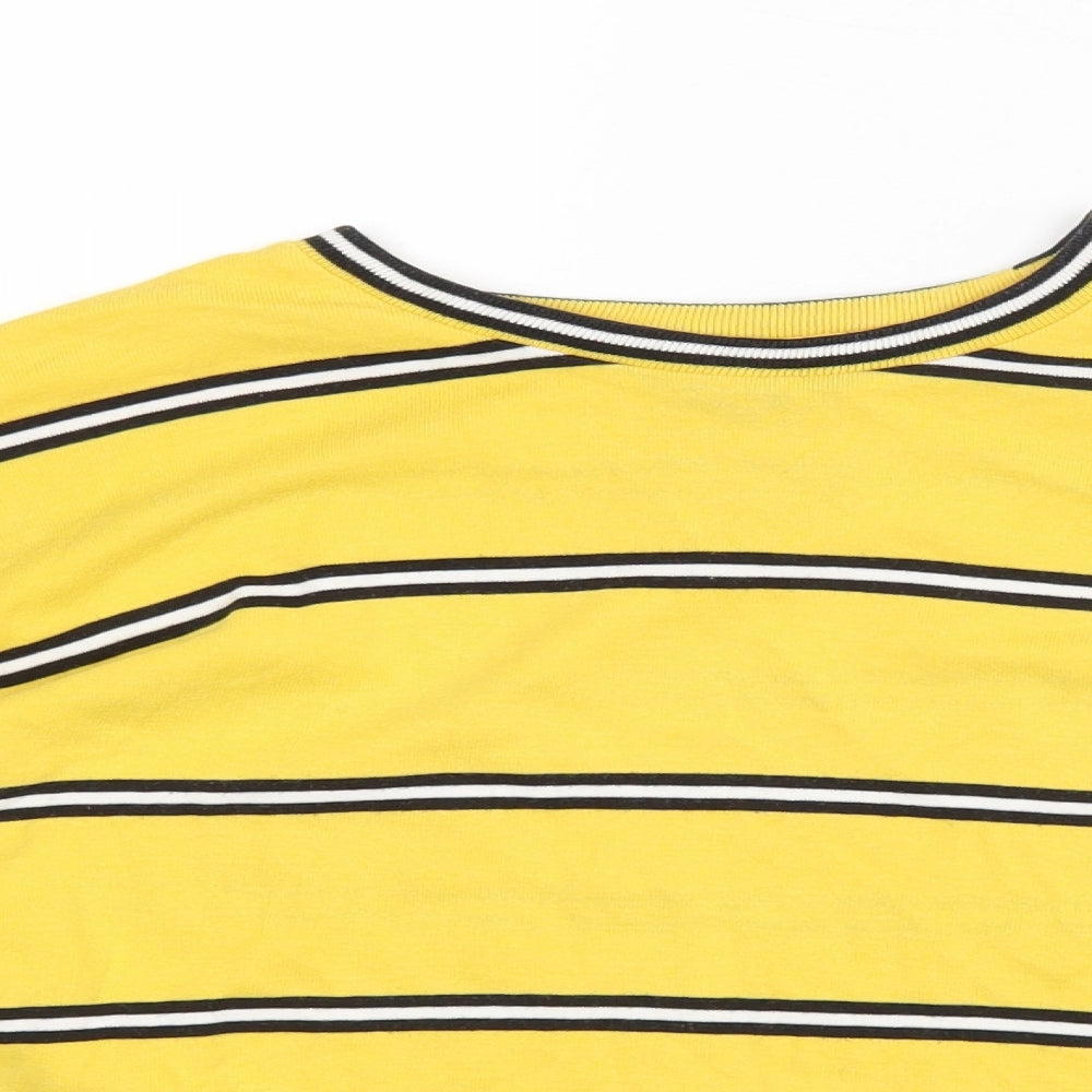 Womens UK Size 6 Topshop Yellow  T-Shirt