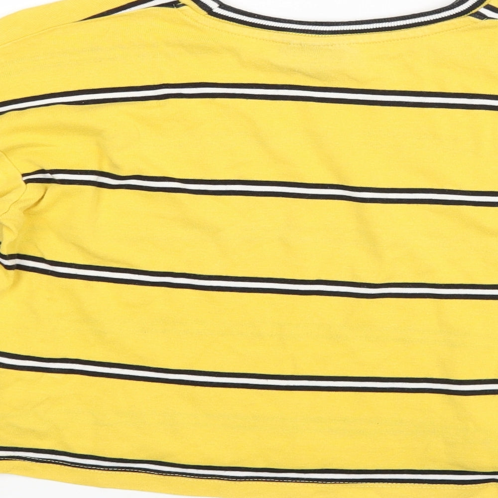 Womens UK Size 6 Topshop Yellow  T-Shirt