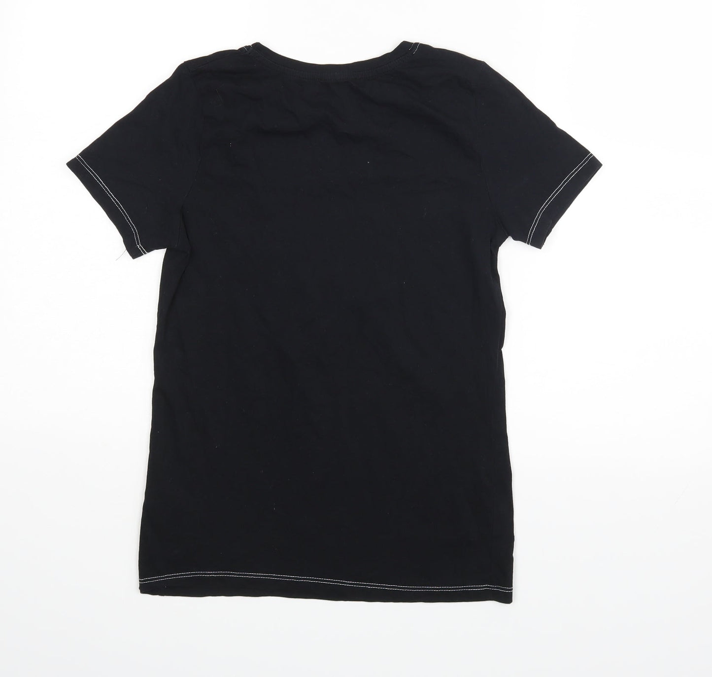 Womens UK Size 6 New Look Black Basic T-Shirt