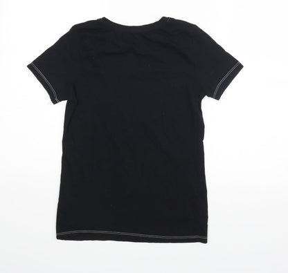 Womens UK Size 6 New Look Black Basic T-Shirt