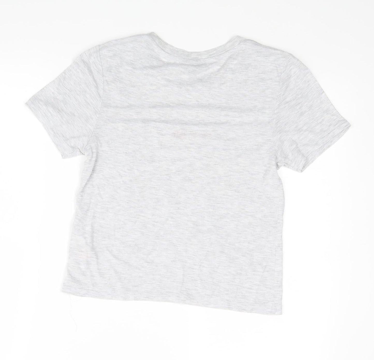 Womens UK Size 6 Topshop Grey Basic T-Shirt