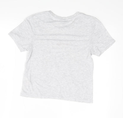 Womens UK Size 6 Topshop Grey Basic T-Shirt