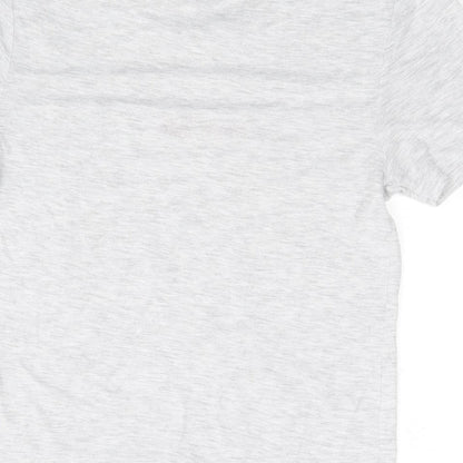 Womens UK Size 6 Topshop Grey Basic T-Shirt