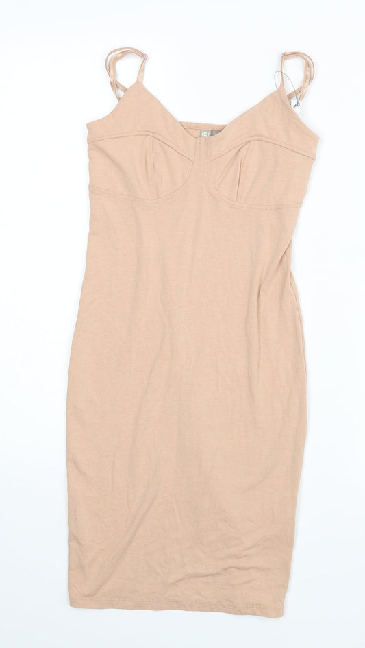 ASOS Womens Beige   Pencil Dress  Size 6