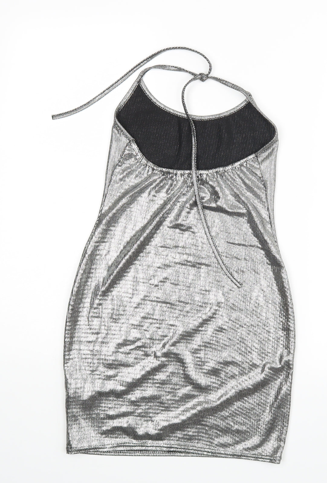 PRETTYLITTLETHING Womens Silver   Pencil Dress  Size 8