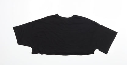 Womens UK Size 8 Atmosphere Black Basic T-Shirt