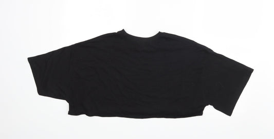 Womens UK Size 8 Atmosphere Black Basic T-Shirt