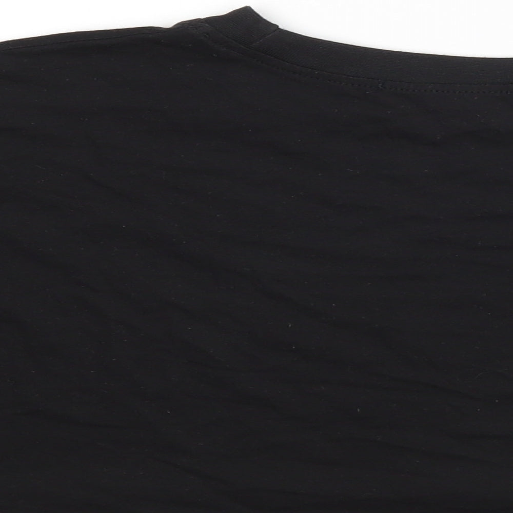 Womens UK Size 8 Atmosphere Black Basic T-Shirt