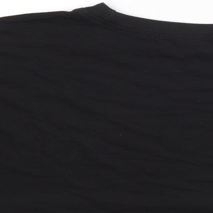 Womens UK Size 8 Atmosphere Black Basic T-Shirt