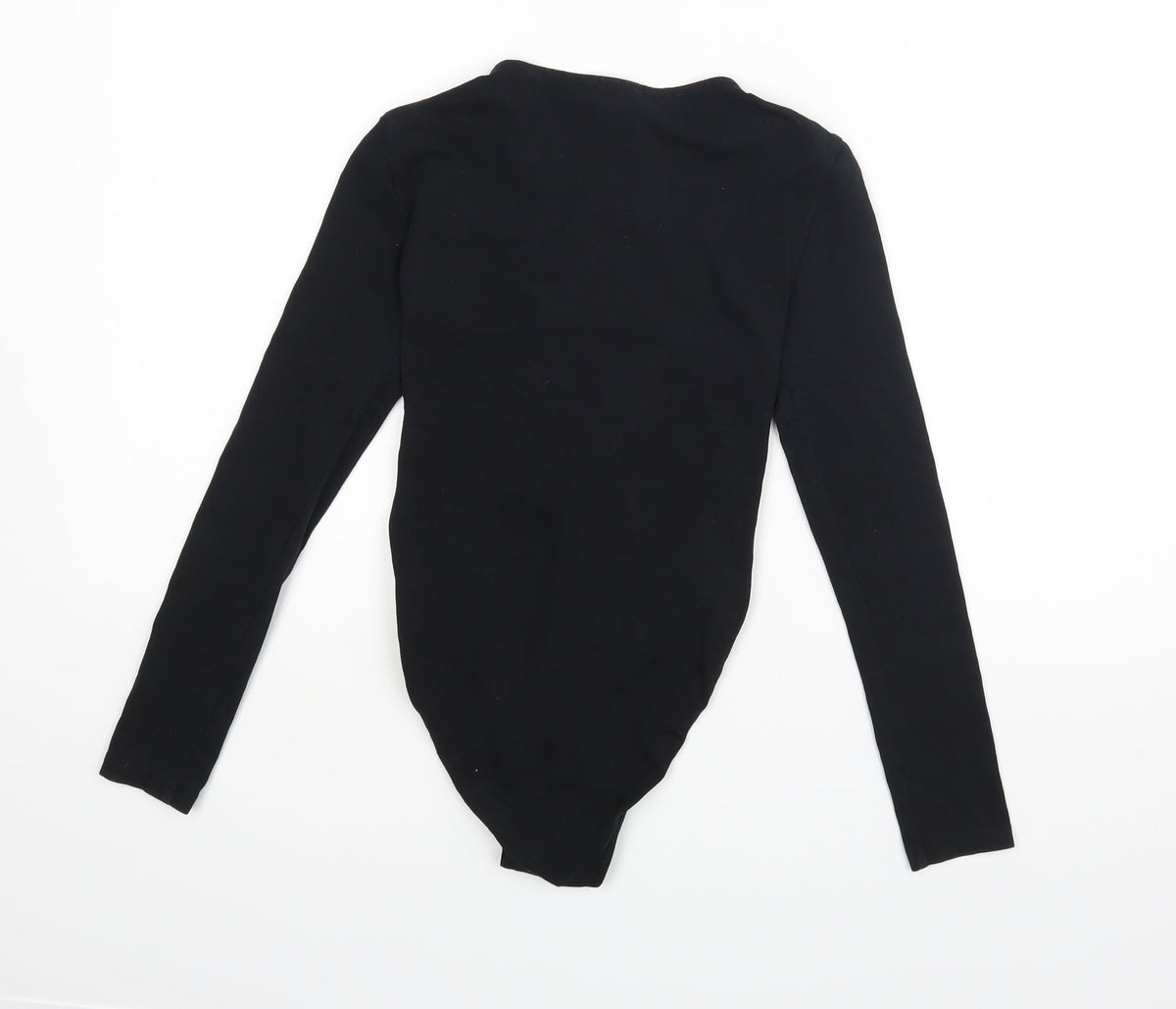Back view of Topashop women’s black playsuit one-piece, size UK 8