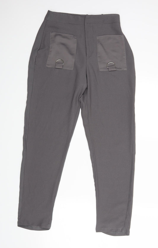 Womens UK Size 8 Atmosphere Regular Fit Dress Pants Grey Trousers