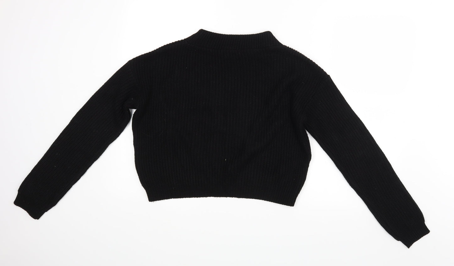 Boohoo Womens Black   Pullover Jumper Size S