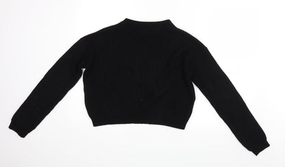 Boohoo Womens Black   Pullover Jumper Size S