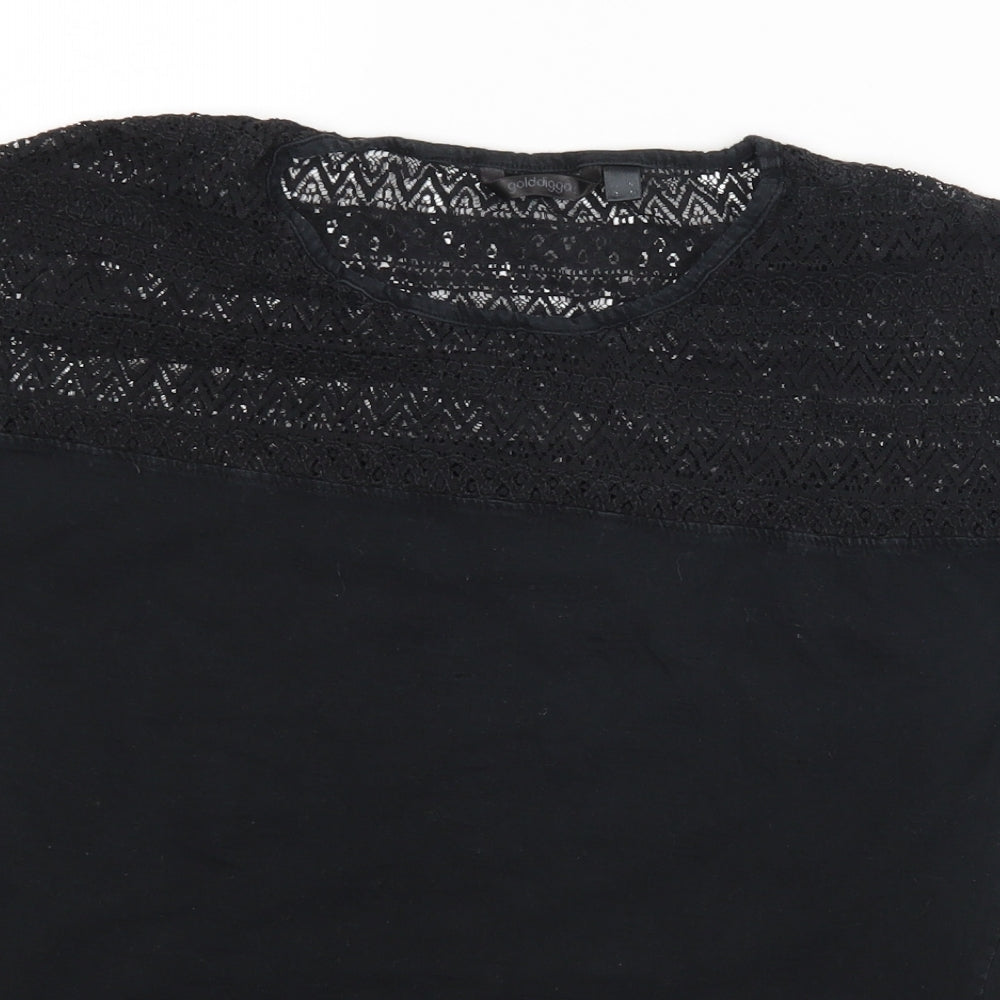 Golddigger Womens Black   Basic Blouse Size M