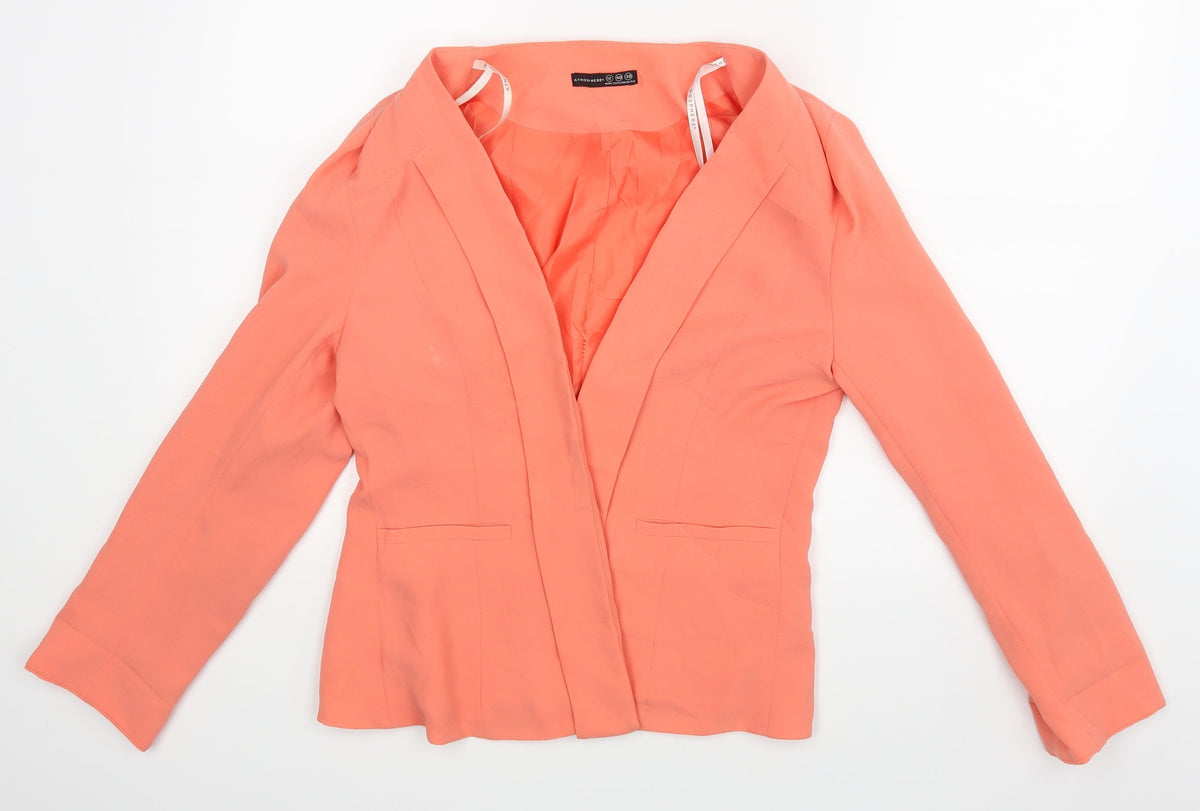 Additional front view of Atmosphere women’s orange jacket blazer, size UK 12