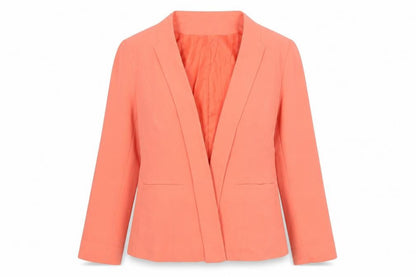 Front view of Atmosphere women’s orange jacket blazer, size UK 12