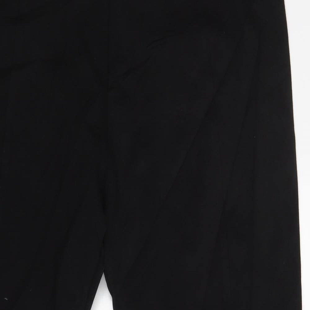 M &Co Womens Black  Rayon Trousers  Size 14 L20.5 in