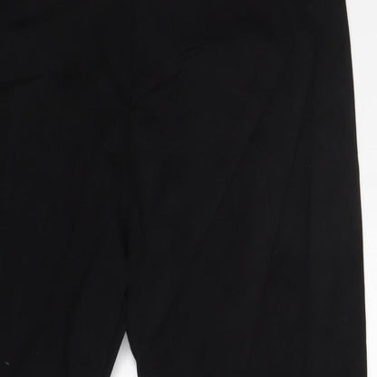 M &Co Womens Black  Rayon Trousers  Size 14 L20.5 in