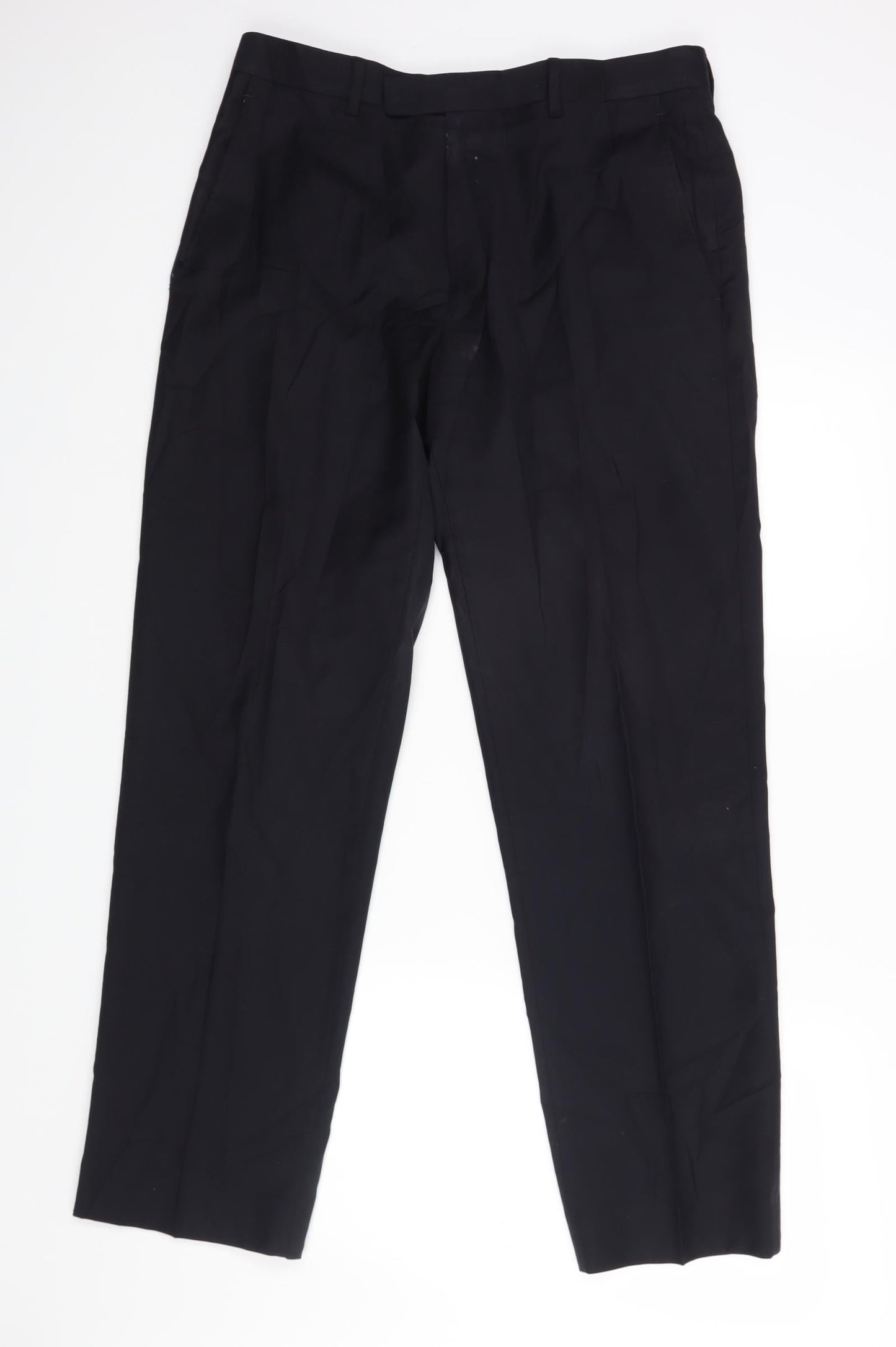 M&S Mens Blue   Dress Pants Trousers Size 32 L29 in