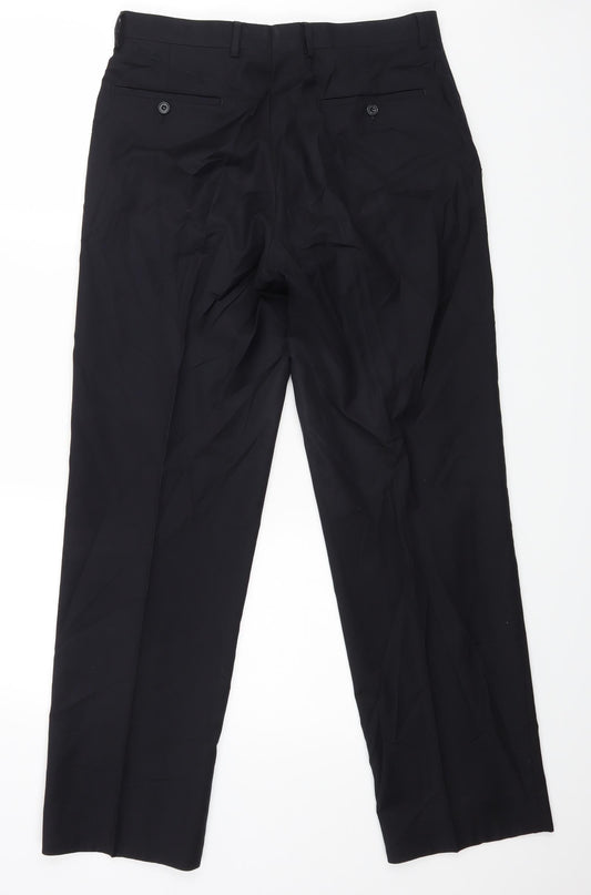 M&S Mens Blue   Dress Pants Trousers Size 32 L29 in