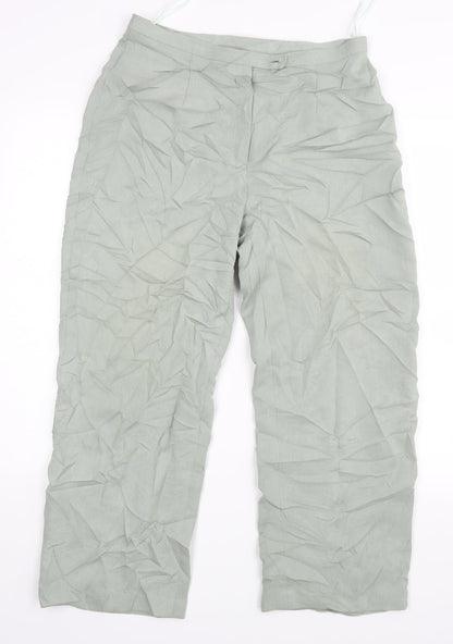 Womens UK Size 14 Principles Regular Fit  Green Trousers