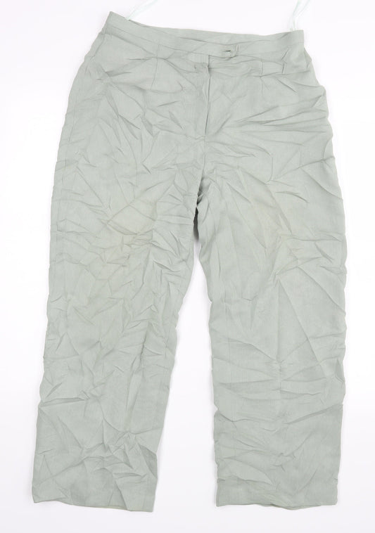 Womens UK Size 14 Principles Regular Fit  Green Trousers