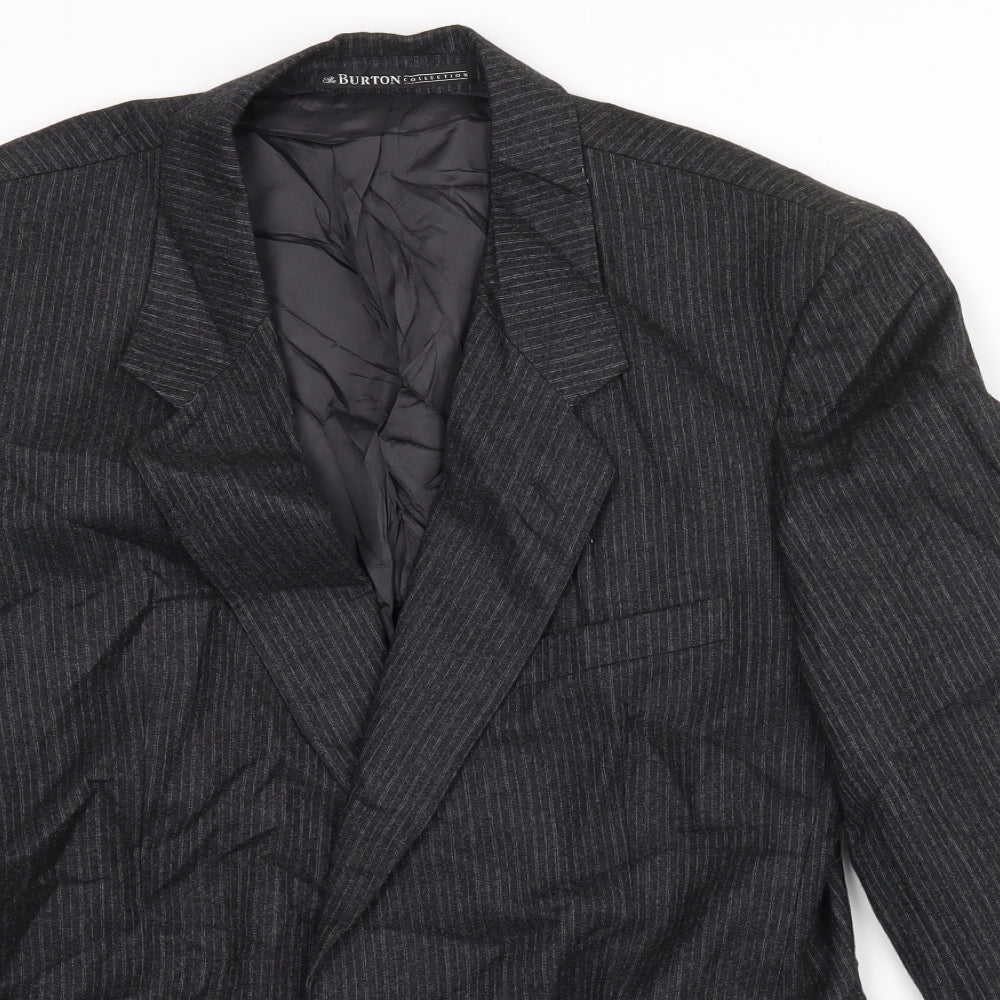 Mens UK Size 44 Burton Regular Grey Suit Jacket
