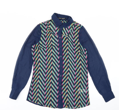 Womens UK Size 8 Love Label Blue Basic Blouse