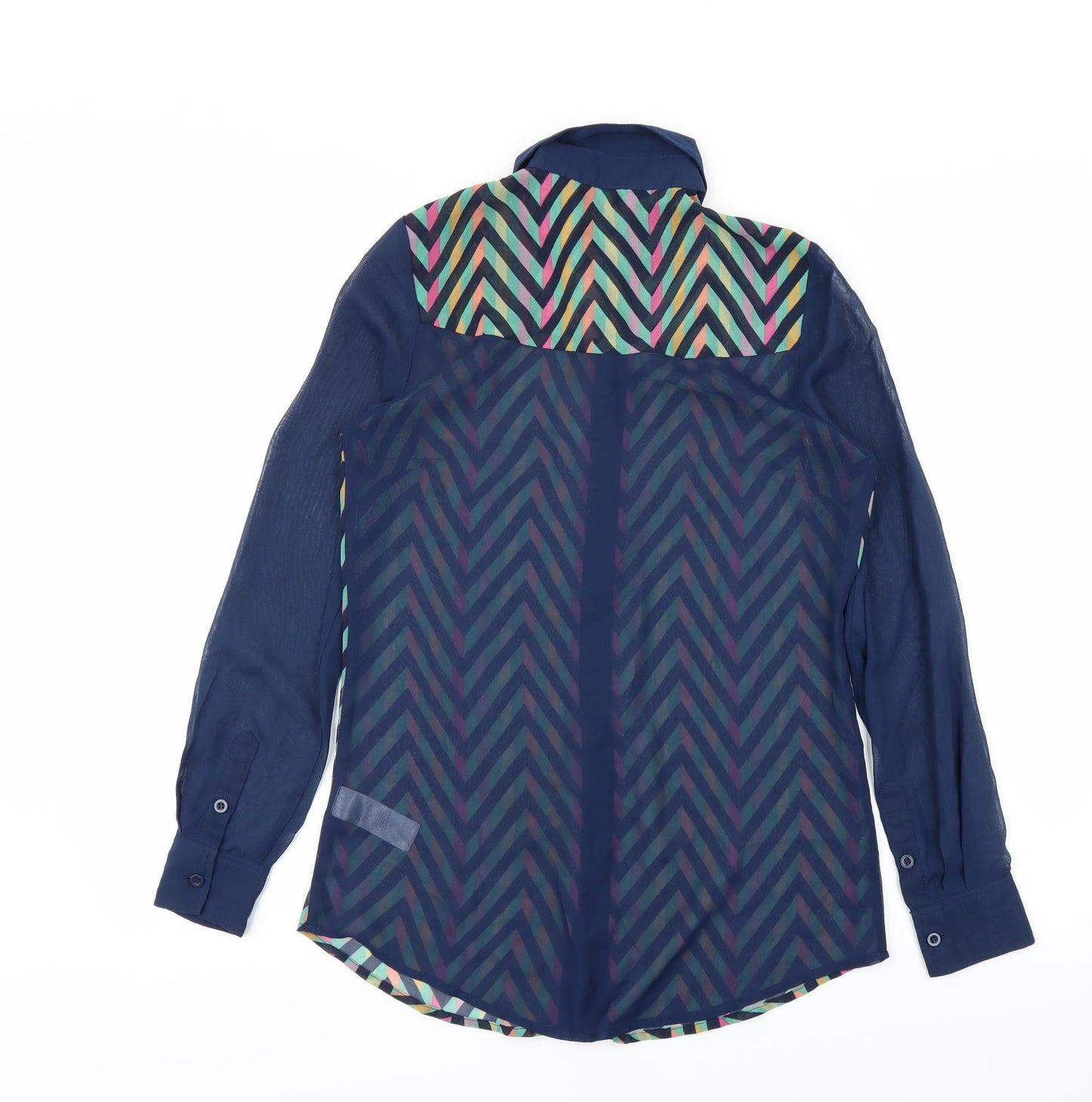 Womens UK Size 8 Love Label Blue Basic Blouse