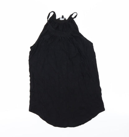 Womens UK Size 6 NEWLOOK Black Basic T-Shirt