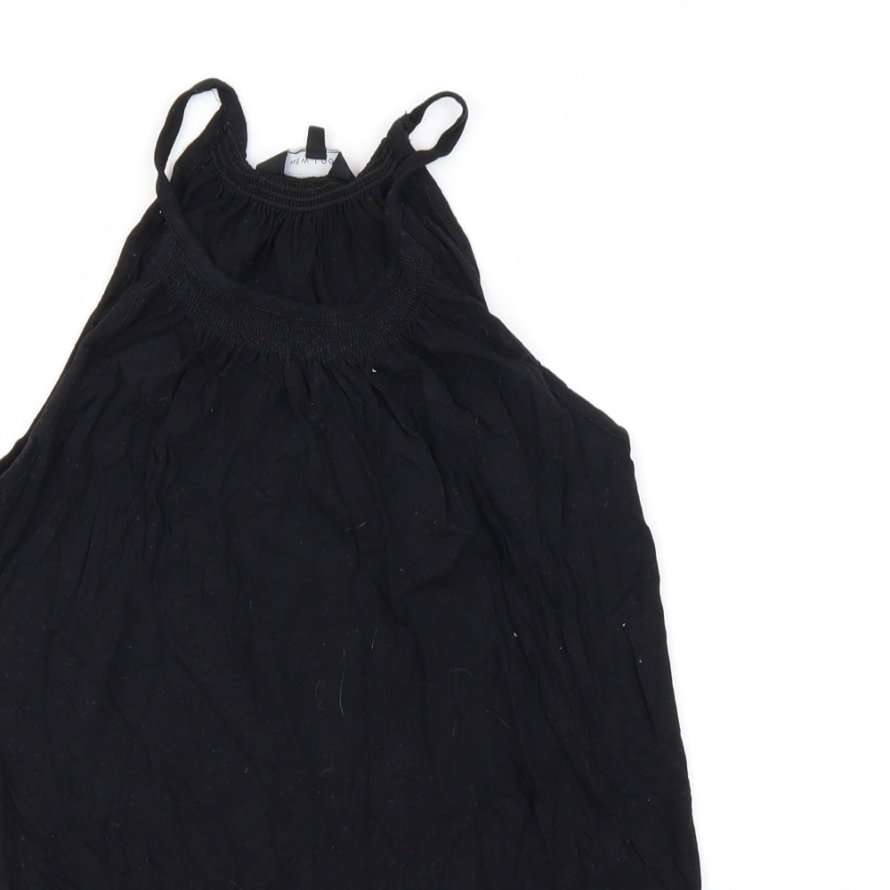 Womens UK Size 6 NEWLOOK Black Basic T-Shirt