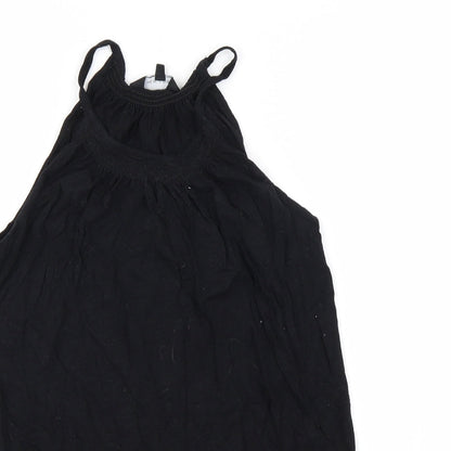 Womens UK Size 6 NEWLOOK Black Basic T-Shirt