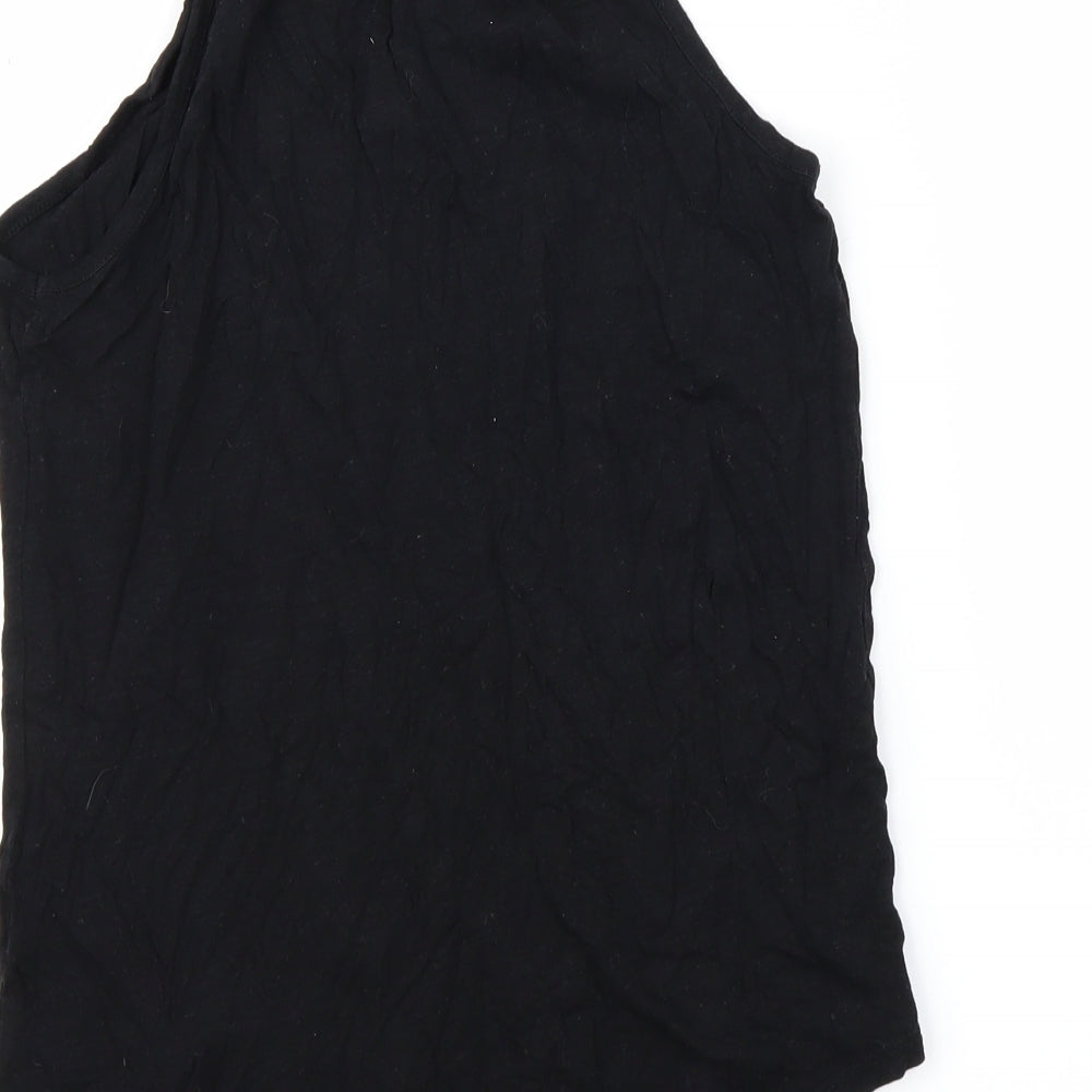 Womens UK Size 6 NEWLOOK Black Basic T-Shirt