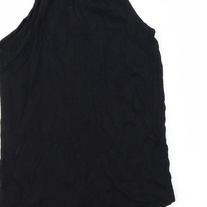 Womens UK Size 6 NEWLOOK Black Basic T-Shirt