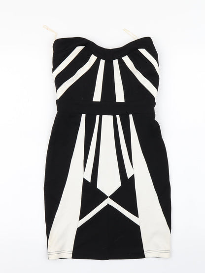 Lispy Womens Black Argyle/Diamond  Pencil Dress  Size 8